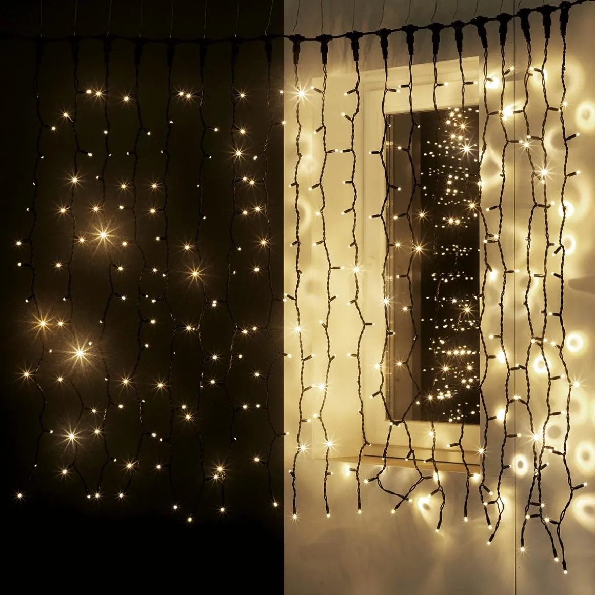 Cortina De Luces LED Parpadeante Para Uso Profesional Sistema IP67, 300 LED, 150 X 200 Cm