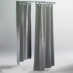 Cortina De Vestuario, Longitud 200 Cm, Poco Inflamable, Gris
