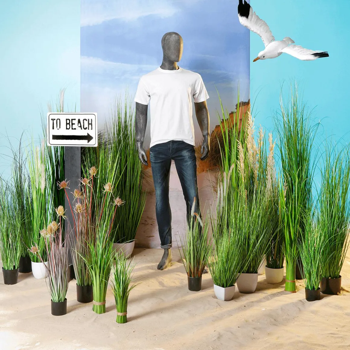 Césped Artificial En La Maceta 150 Cm