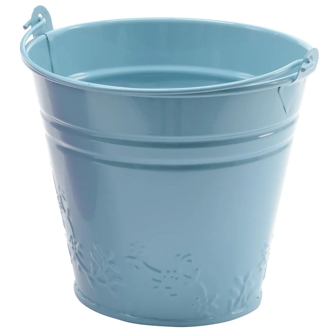 Cubo De Metal Azul Vintage Galvanizado 11 Cm