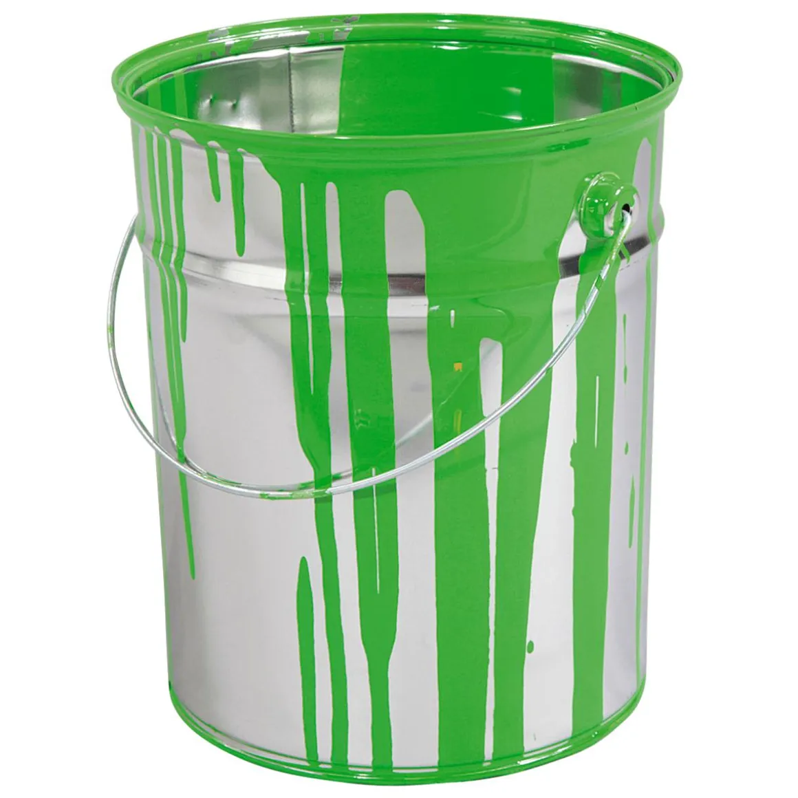 Cubo De Pintura Decorativa De 23 Cm De Alto, Verde