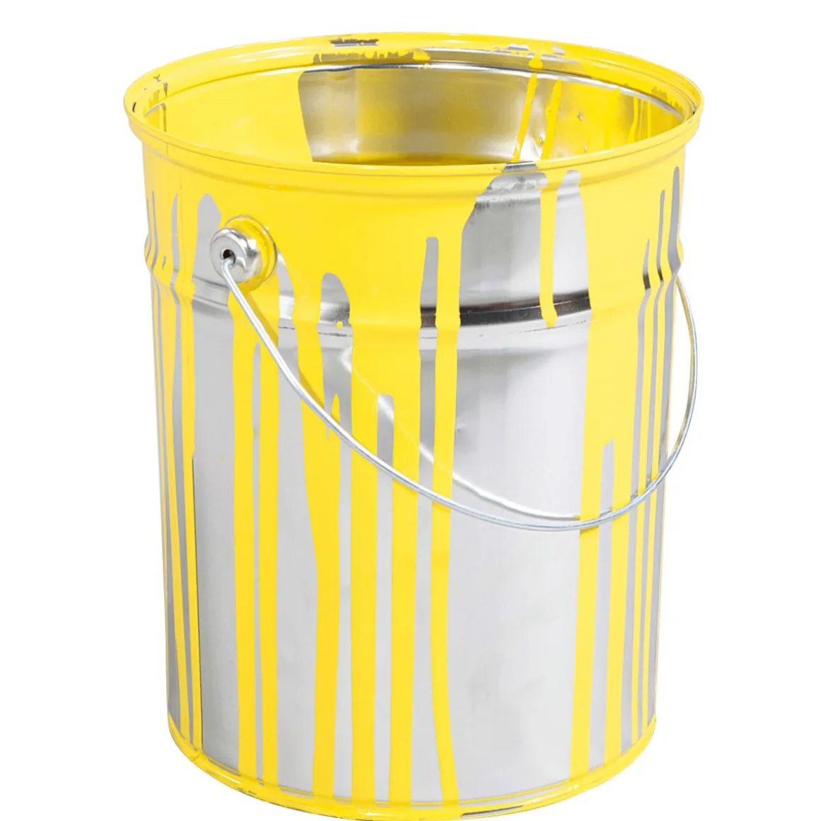 Cubo De Pintura Decorativa De 23 Cm De Alto, Amarillo