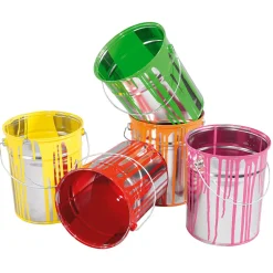 Cubo De Pintura Decorativa De 23 Cm De Alto, Amarillo