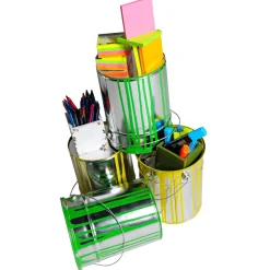 Cubo De Pintura Decorativa De 23 Cm De Alto, Amarillo