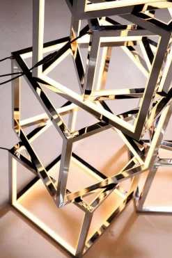 Dado LED Regulable, Plata, 20 X 20 Cm