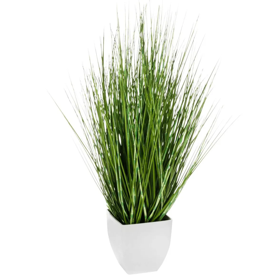Deco Hierba Cebra En Maceta Blanca 78 Cm