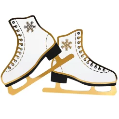 Deco Patines Blanco / Oro 43 X 30 Cm