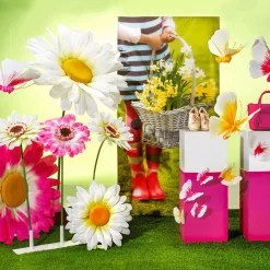 Dos Mariposas Decorativas Con Clip, Amarillo, Ø 11-14 Cm