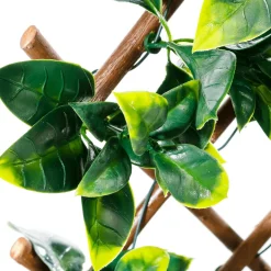 Elemento De Valla De Privacidad Con Hojas Verdes Artificiales, Extensible Hasta 200 Cm