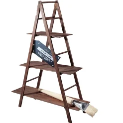 Escalera De Estantería Vintage Marrón, Altura 150 Cm