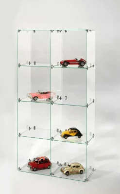Escaparate Cúbica De Vidrio De Bricolaje, Sin Paredes Traseras, Altura 165 Cm