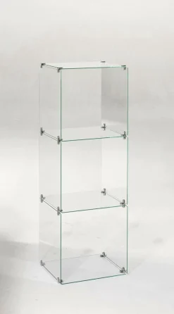 Escaparate Cúbico De Vidrio De Bricolaje, Sin Paredes Traseras, Altura 124 Cm