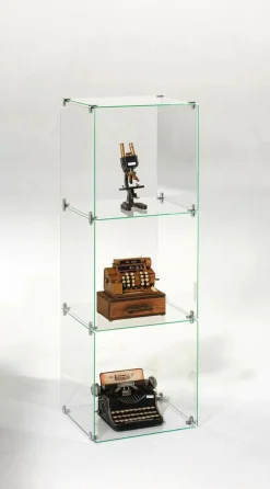 Escaparate Cúbico De Vidrio De Bricolaje, Sin Paredes Traseras, Altura 124 Cm