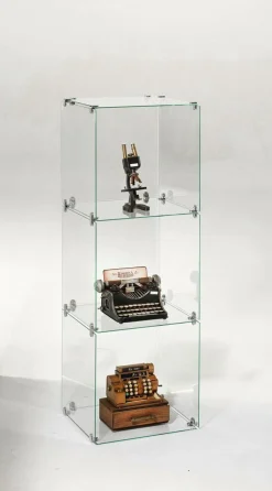 Escaparate Cúbico De Vidrio De Bricolaje, Con Pared Trasera, Altura 124 Cm