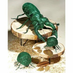 Escarabajo Gigante, Verde Con Purpurina 2 Piezas