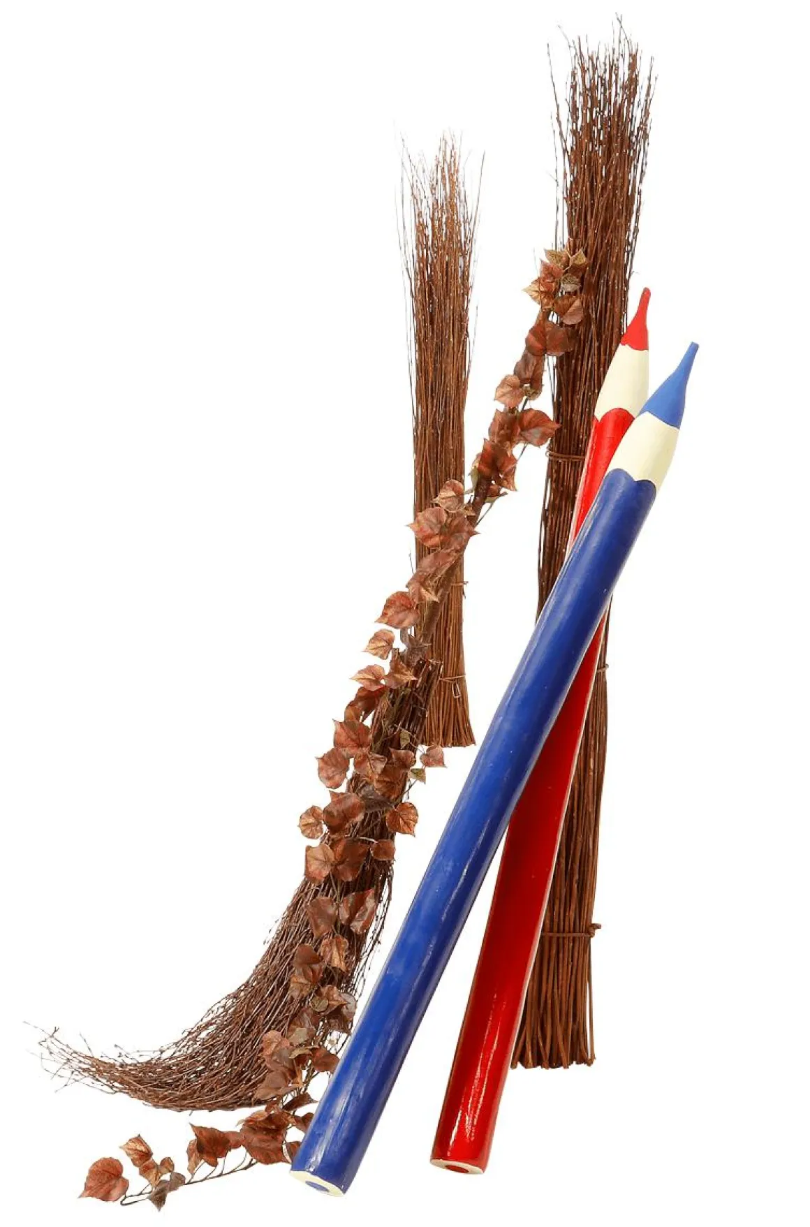 Escoba Decorativa De Broza, 125 Cm