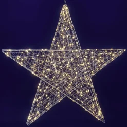 Esquema De Estrella LED, Plata Ø 78 Cm