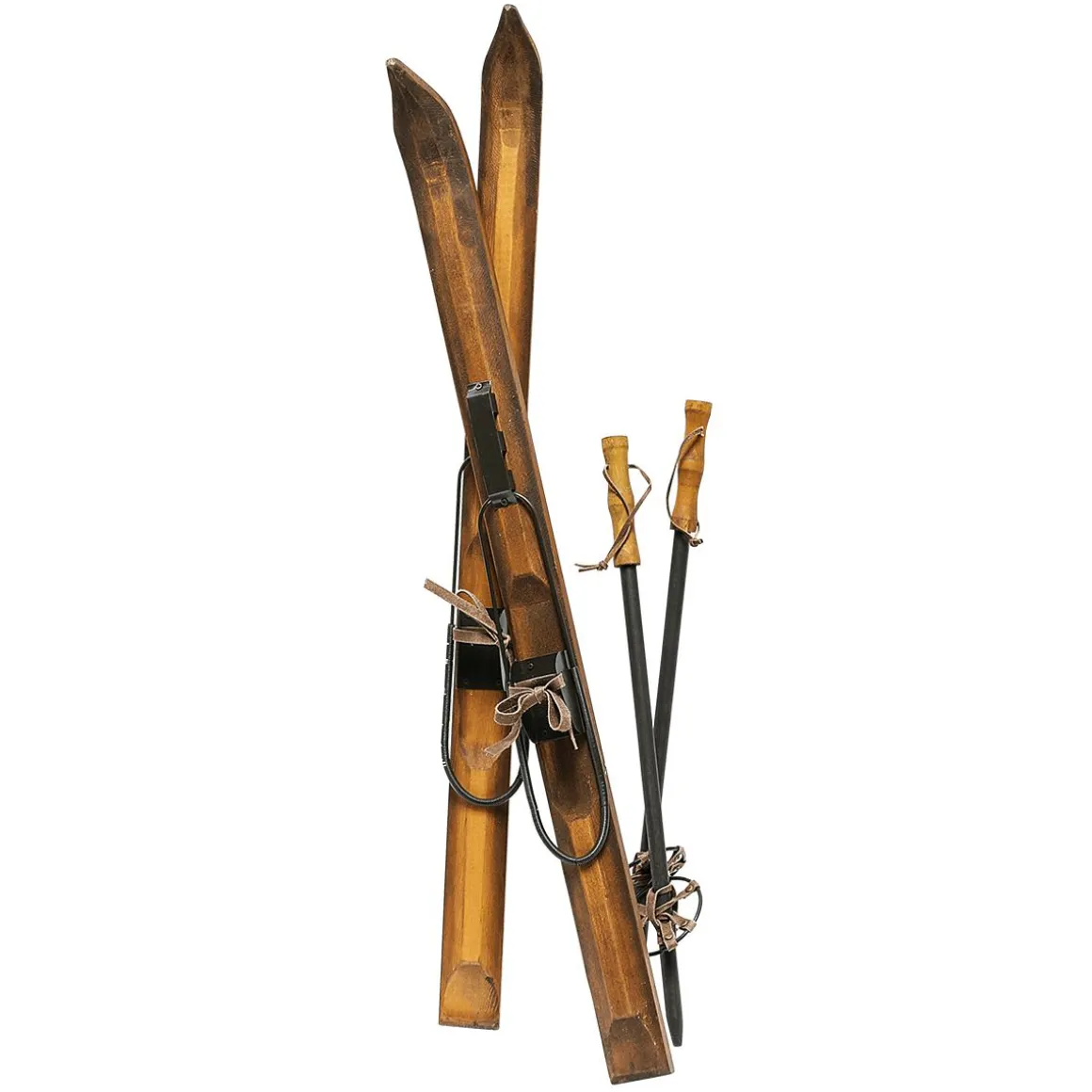 Esquiador Decorativo De Madera, Longitud 90 Cm