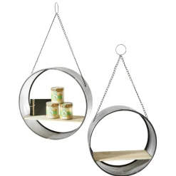 Estante Colgante De Metal 35 Cm Ø