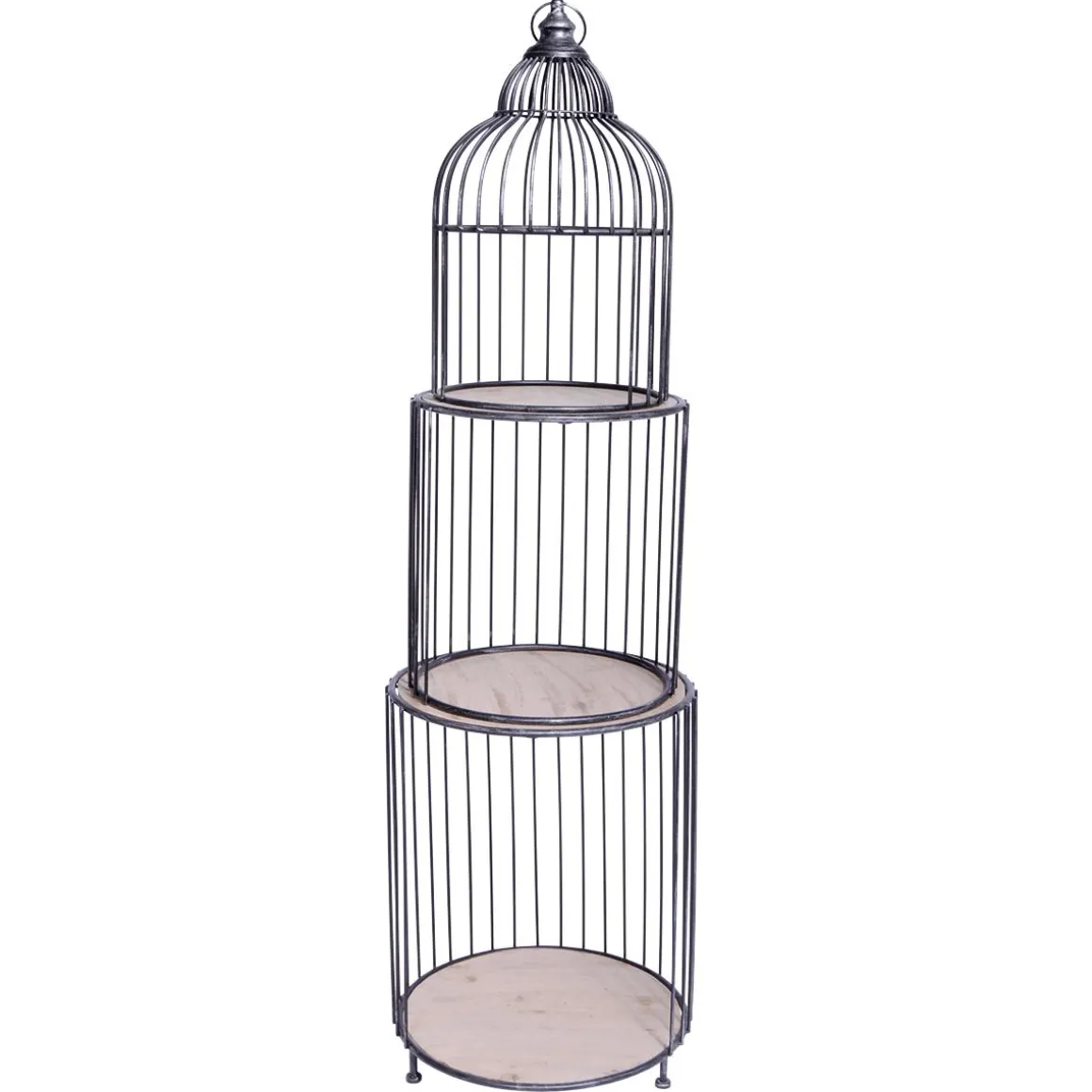 Estantería De Jaula De Pájaro, Altura 140 Cm, Negra
