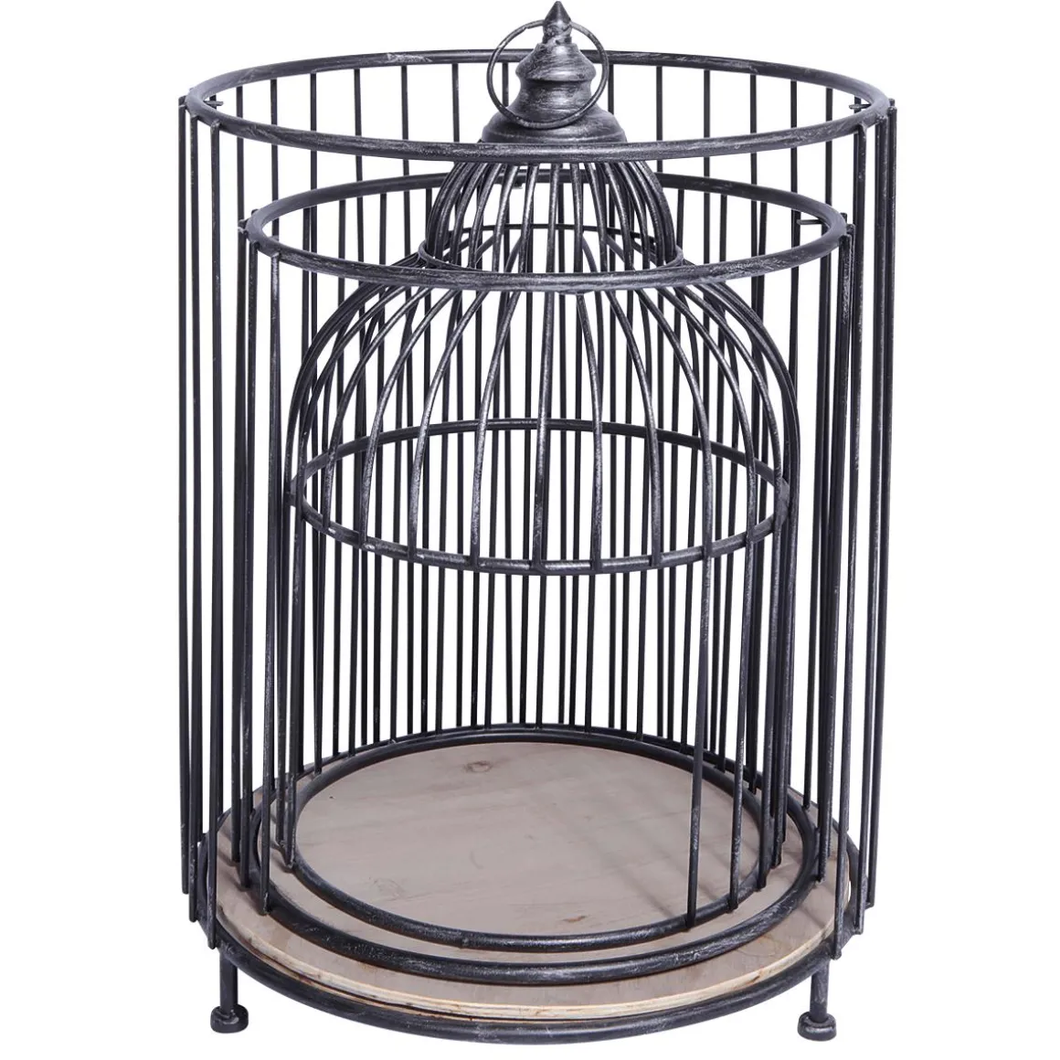 Estantería De Jaula De Pájaro, Altura 140 Cm, Negra