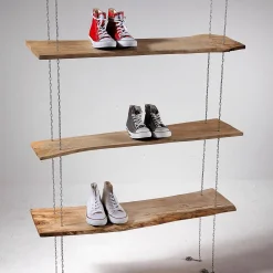 Estantería De Pared Con Cadena 3 Piezas, 100 Cm De Ancho