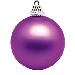 Estera, Bolas De Plástico Navideñas Moradas, 6 Cm Ø - 24 Piezas