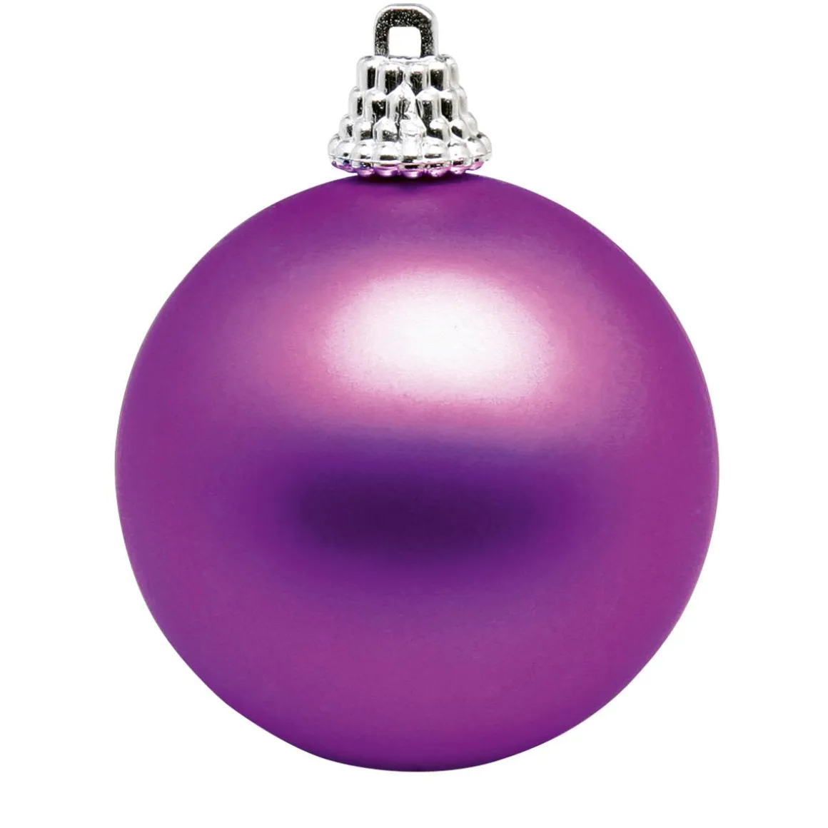 Estera, Bolas De Plástico Navideñas Moradas, 6 Cm Ø - 24 Piezas