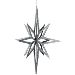Estrella Decorativa 3D, Ø 60 Cm Ø, Plata