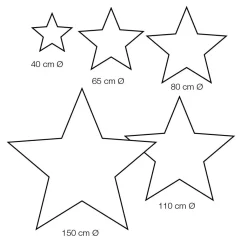 Estrella Dorada Plegable De Tela Decó Con Cremallera 110 Cm