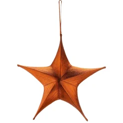 Estrella Plegable De Tela Decorativa, Cobre Metalizado, Con Cremallera