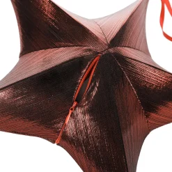 Estrella Plegable De Tela Decorativa, Cobre Metalizado, Con Cremallera