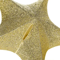 Estrella Plegable Deco Plateada Con Cremallera, 40 Cm