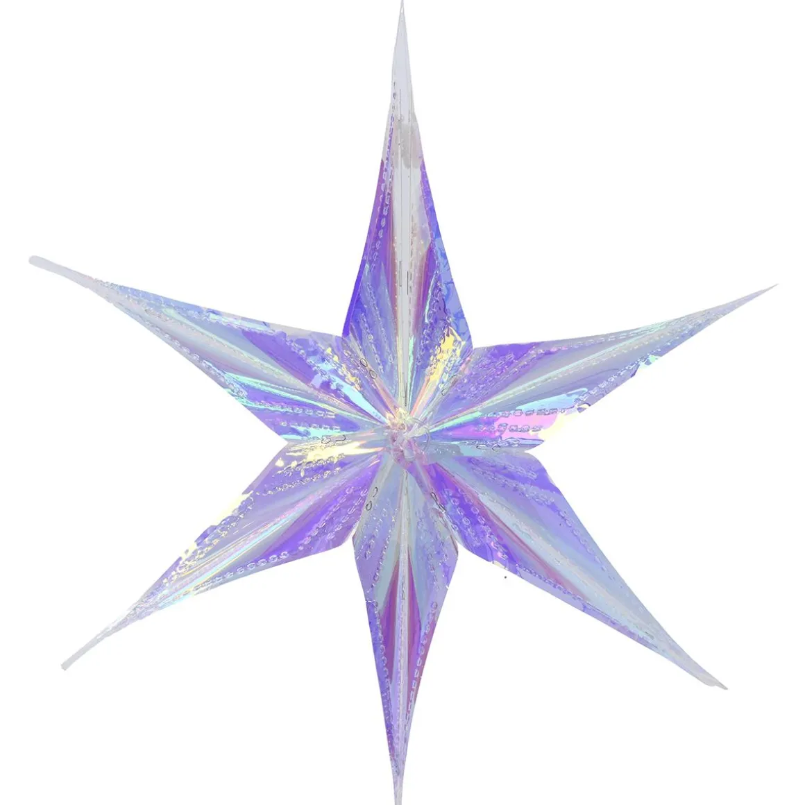 Estrella Plegable Decorativa De Plástico Iridiscente
