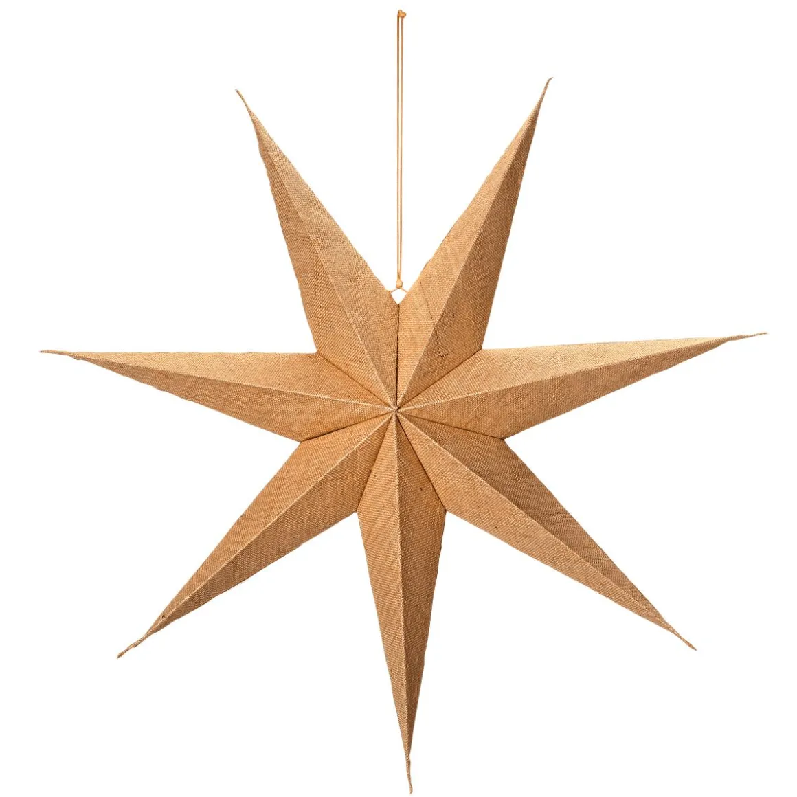 Estrella Plegable Recubierta De Yute 75 Cm Marrón