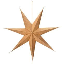 Estrella Plegable Recubierta De Yute 45 Cm Marrón
