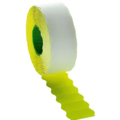 Etiquetas Adhesivas Para Pistola De Precios 26x12 Mm, Amarillo Fluorescente