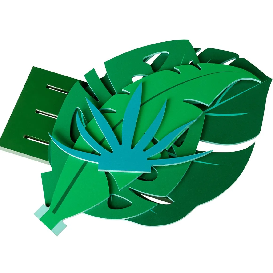 Expositor De Hoja De La Selva De Madera, 57 Cm