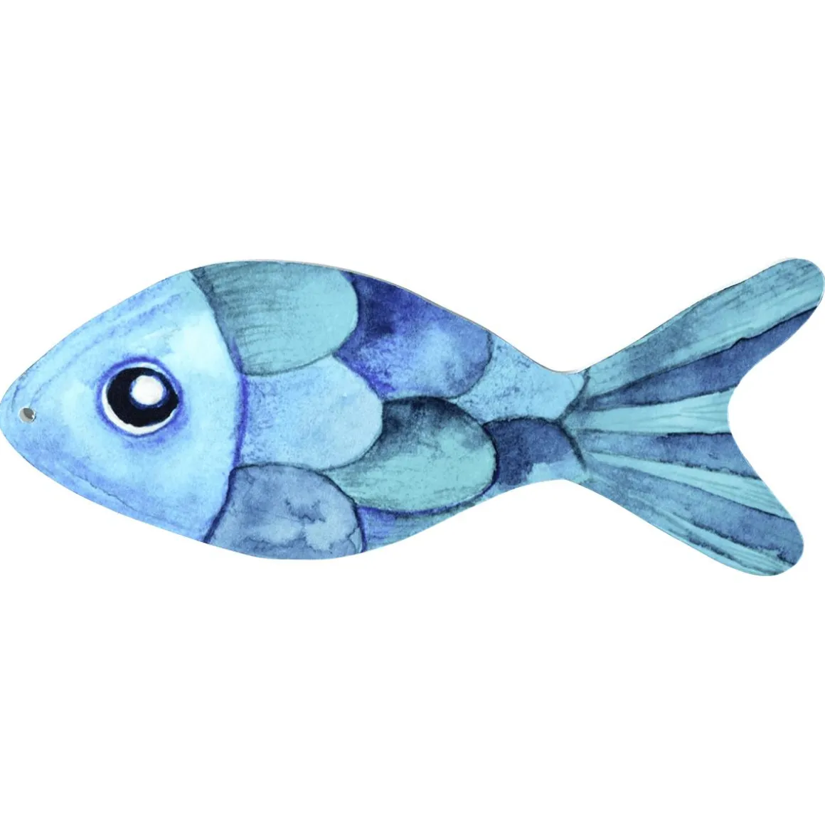 Expositor De Peces, Azul, Puntos De Colores, 30 X 12 Cm