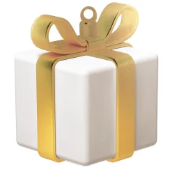 Expositor Regalo Blanco Con Lazo Dorado