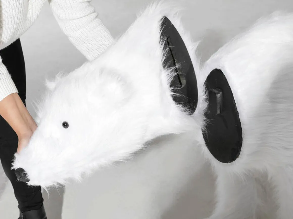 Figura Animal De Tamaño Natural Oso Polar, Altura: 90cm