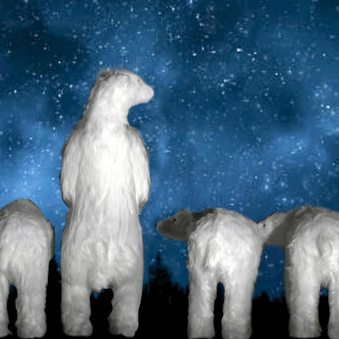 Figura Animal De Tamaño Natural Oso Polar, Altura: 90cm
