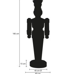 Figura De Soldado 185 Cm, Dorada-marrón, Totalmente De Plástico