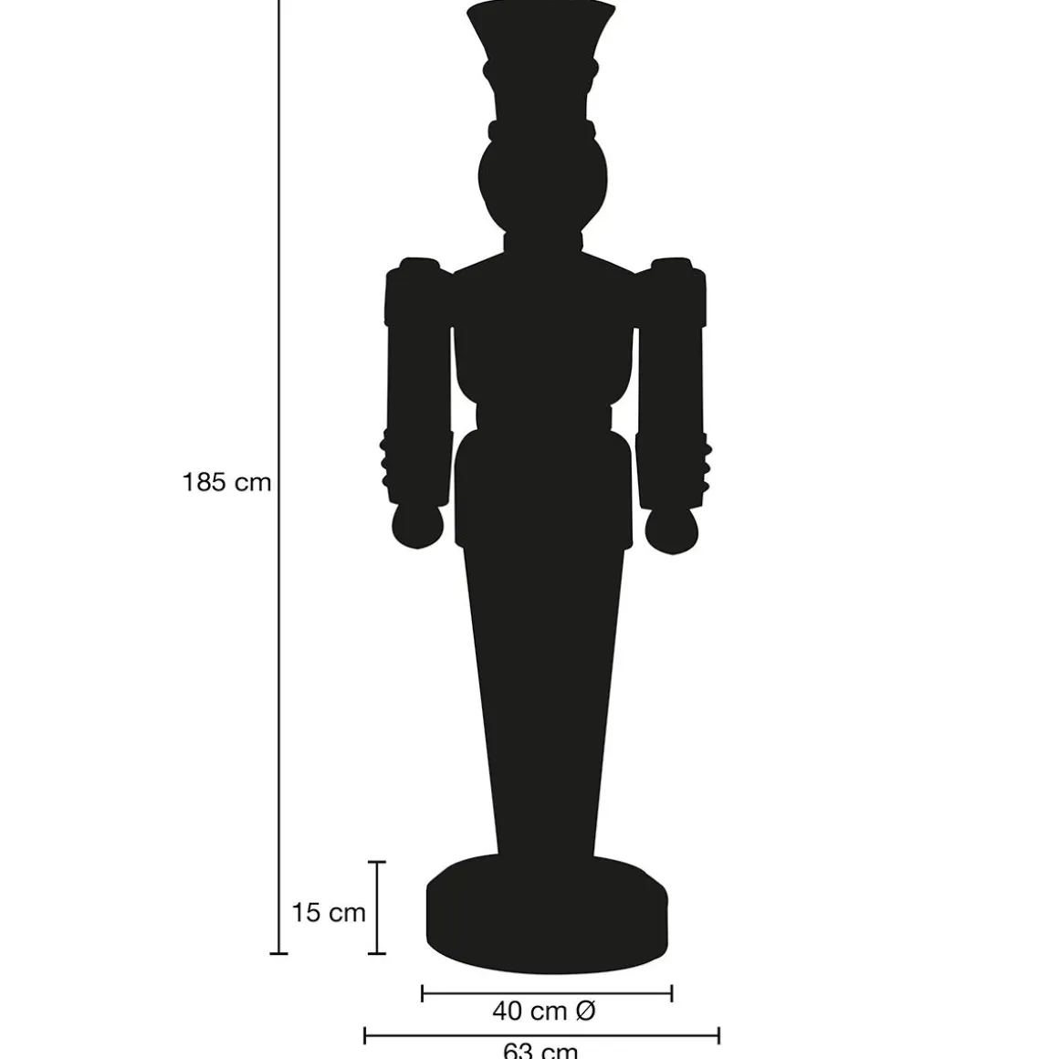 Figura De Soldado 185 Cm, Dorada-marrón, Totalmente De Plástico