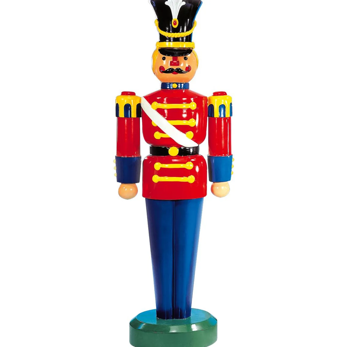 Figura De Soldado 185 Cm, Rojo-azul, Totalmente De Plástico