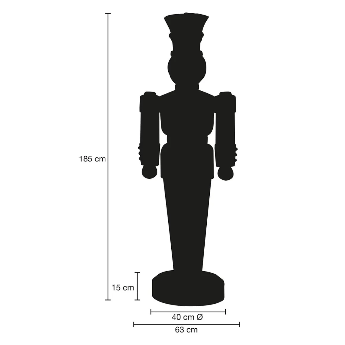 Figura De Soldado 185 Cm, Rojo-azul, Totalmente De Plástico