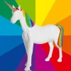 Figura De Unicornio Del Arco Iris Su Color Preferido