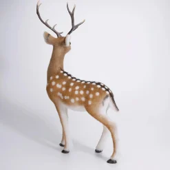 Figura Deco Ciervo Animal Con Cornamenta 27 X 18 X 56 Cm