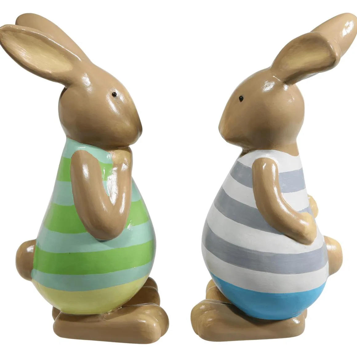 Figura Decorativa Conejo De Pascua Verde, 39 Cm