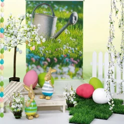 Figura Decorativa Conejo De Pascua Verde, 39 Cm